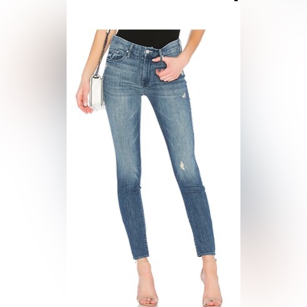 Mother The Looker Jean In The Color Homebound Distressed Slight Whiskering